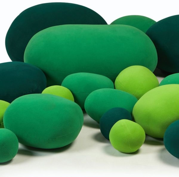 color stones pillows cushions green 01